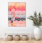 Happy Cubes by Elisabeth Fredriksson on GIANT ART - pink digital drawing