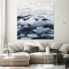 Mountains by Elisabeth Fredriksson on GIANT ART - blue digital drawing