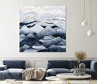 Mountains by Elisabeth Fredriksson on GIANT ART - blue digital drawing