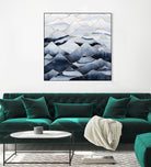 Mountains by Elisabeth Fredriksson on GIANT ART - blue digital drawing