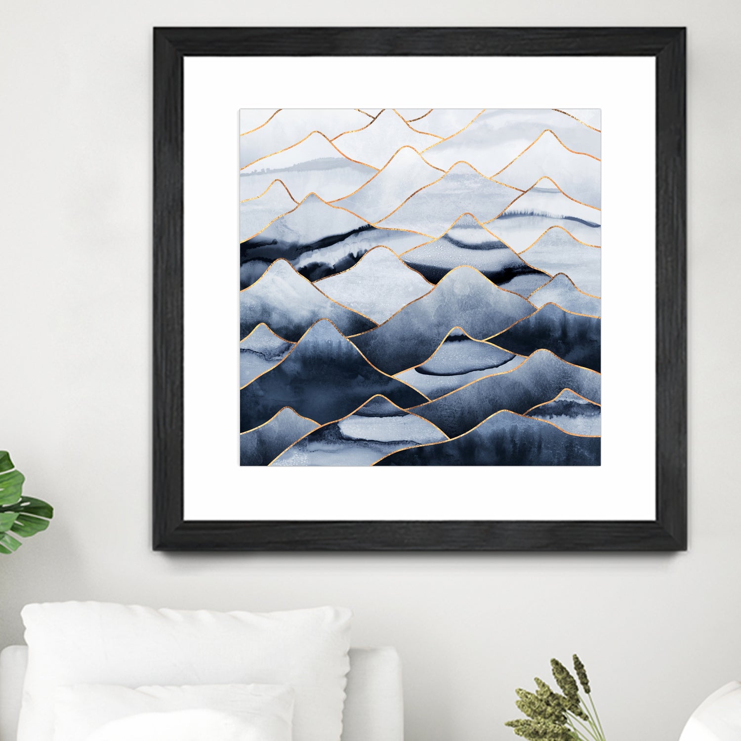 Mountains by Elisabeth Fredriksson on GIANT ART - blue digital drawing