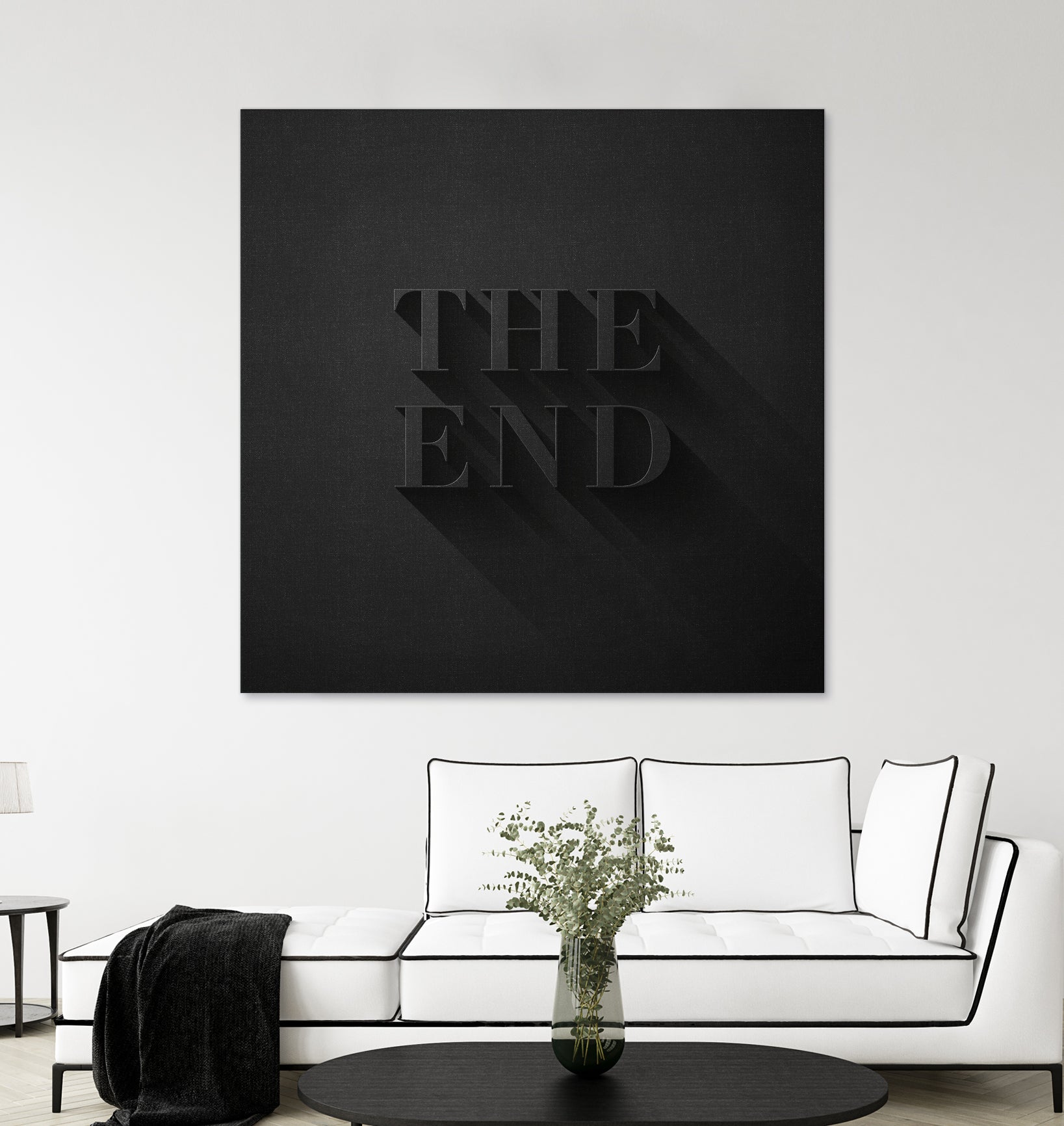 THE END by Daniel Coulmann on GIANT ART - black typography