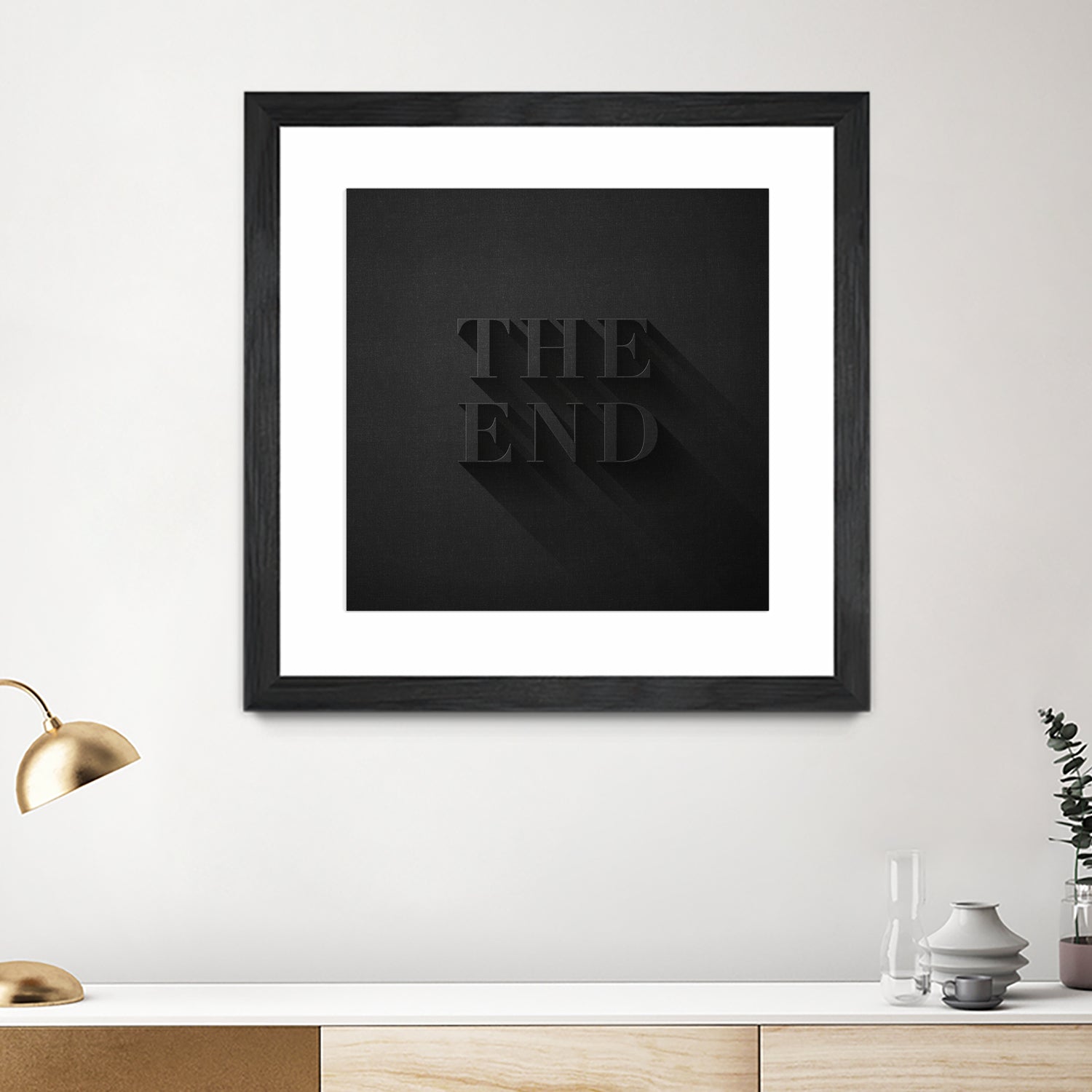 THE END by Daniel Coulmann on GIANT ART - black typography