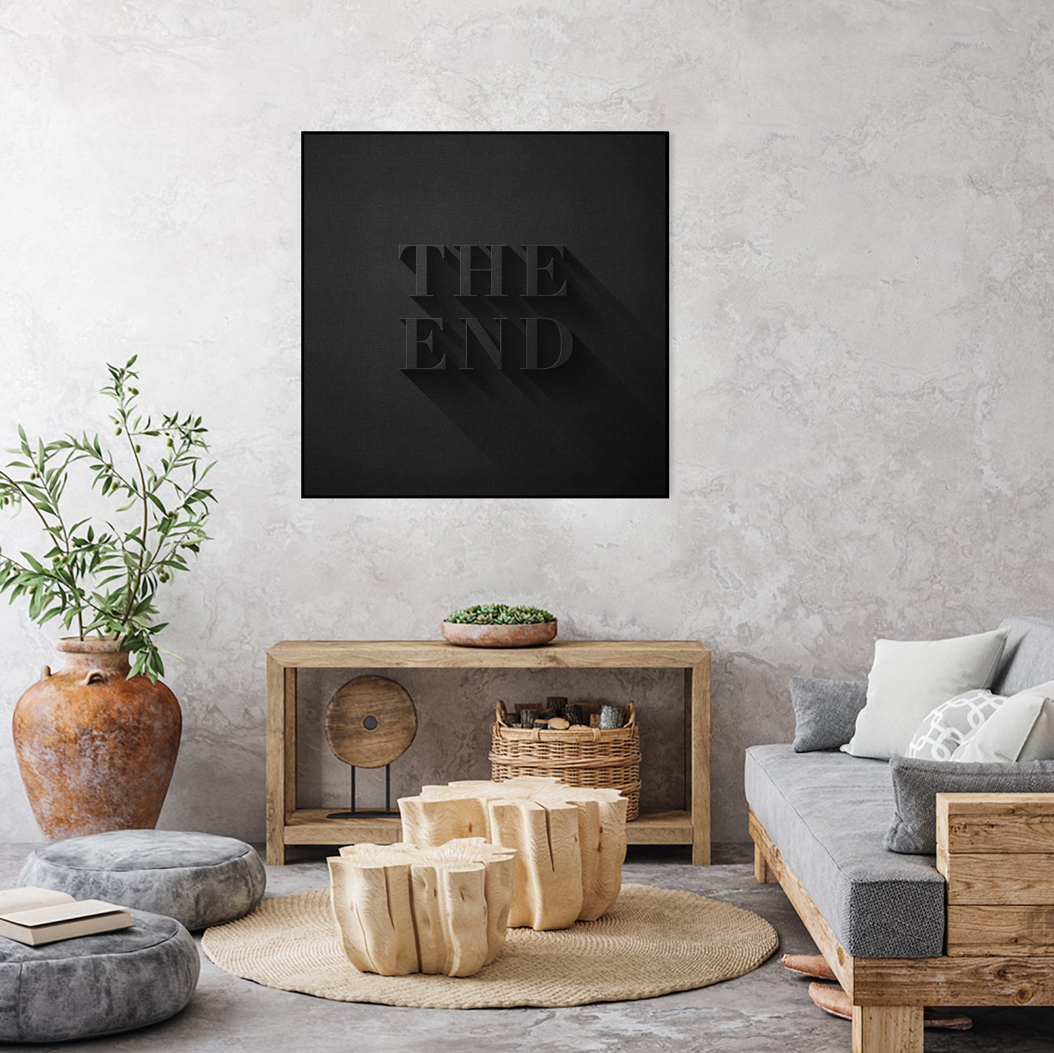 THE END by Daniel Coulmann on GIANT ART - black typography