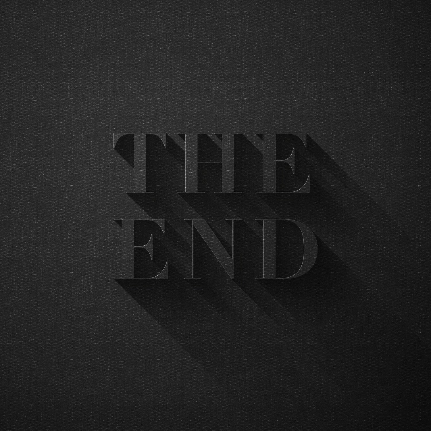 THE END by Daniel Coulmann on GIANT ART - black typography