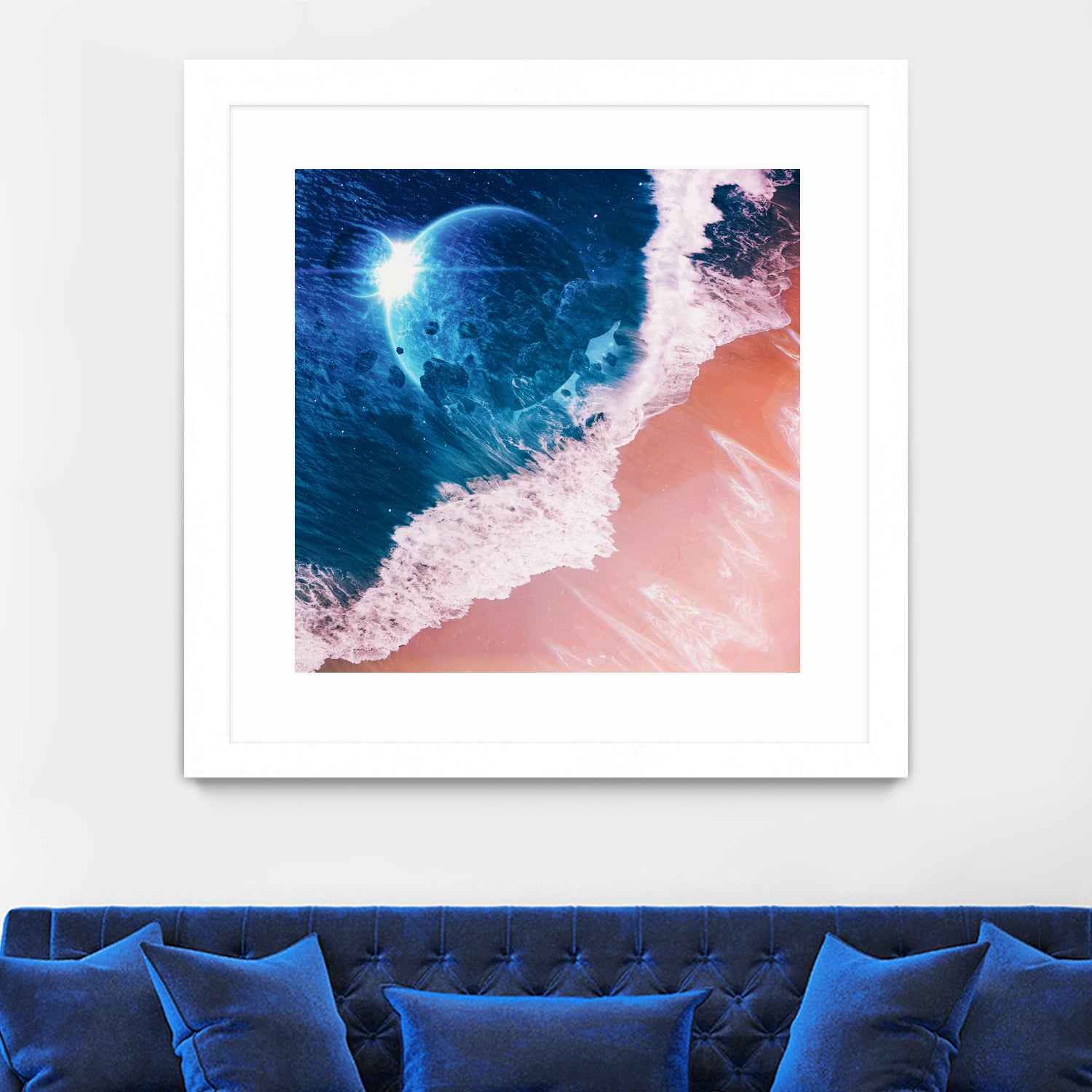 Rebel wave by Jorge Luis Miraldo on GIANT ART - blue digital painting