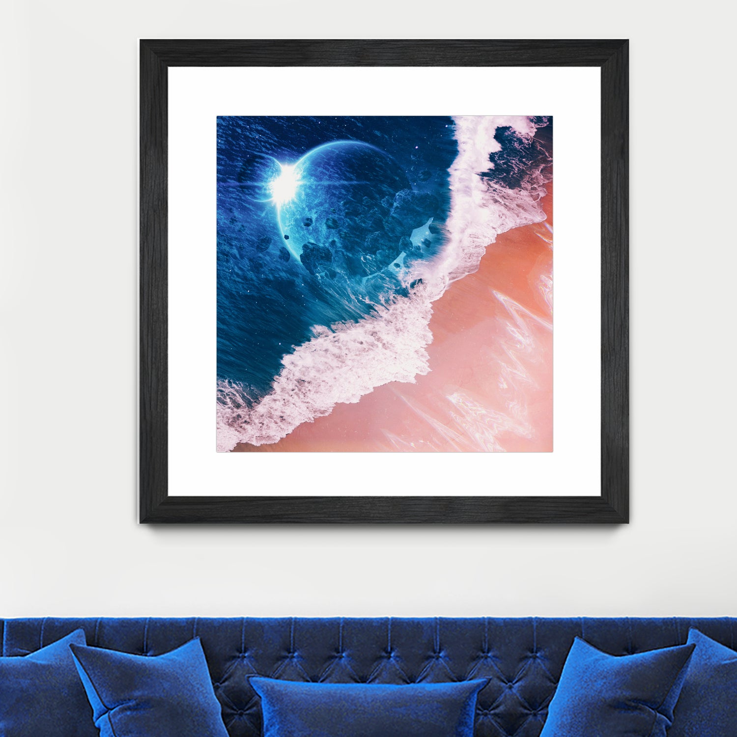 Rebel wave by Jorge Luis Miraldo on GIANT ART - blue digital painting