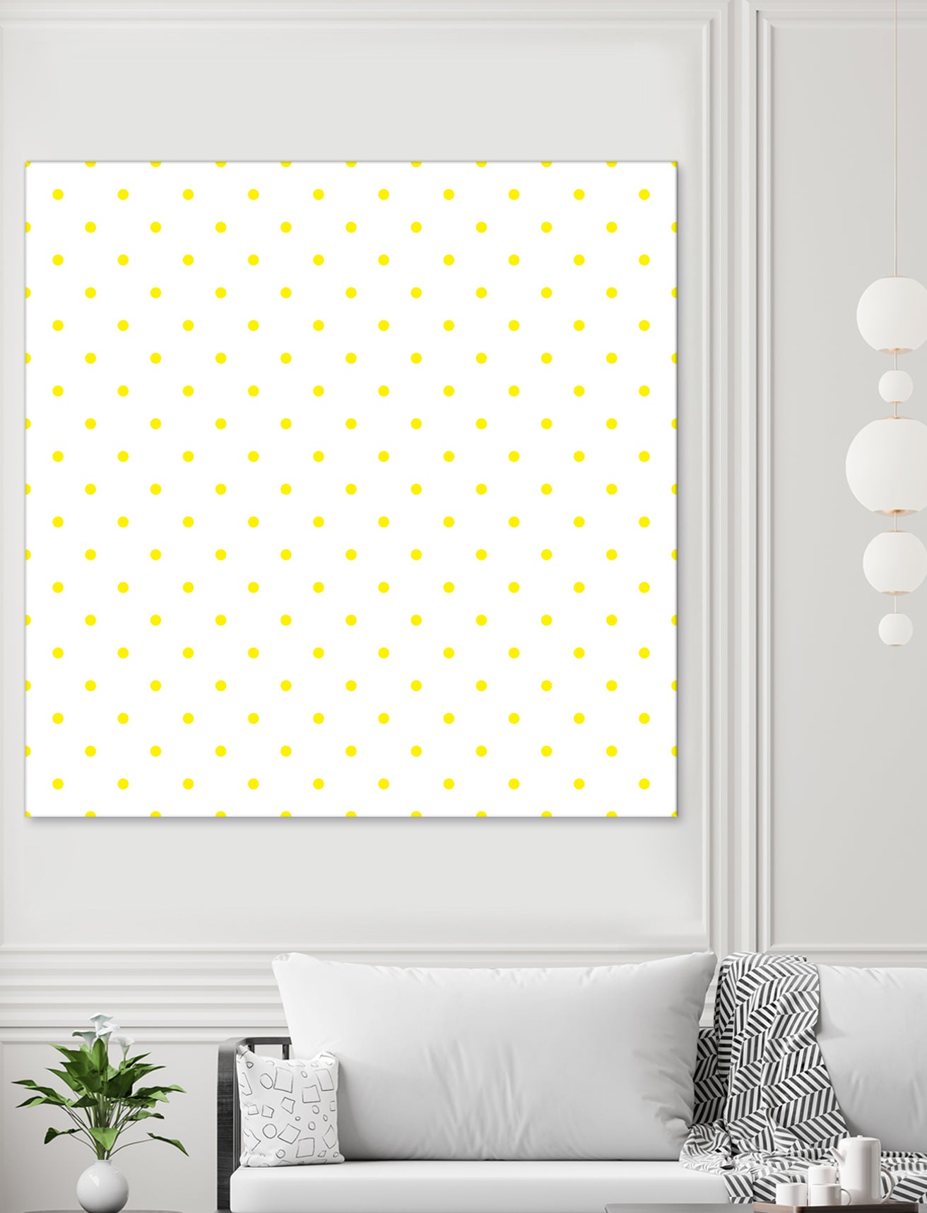 Small Yellow Polka Dots Pattern by David Kessler on GIANT ART - yellow digital painting