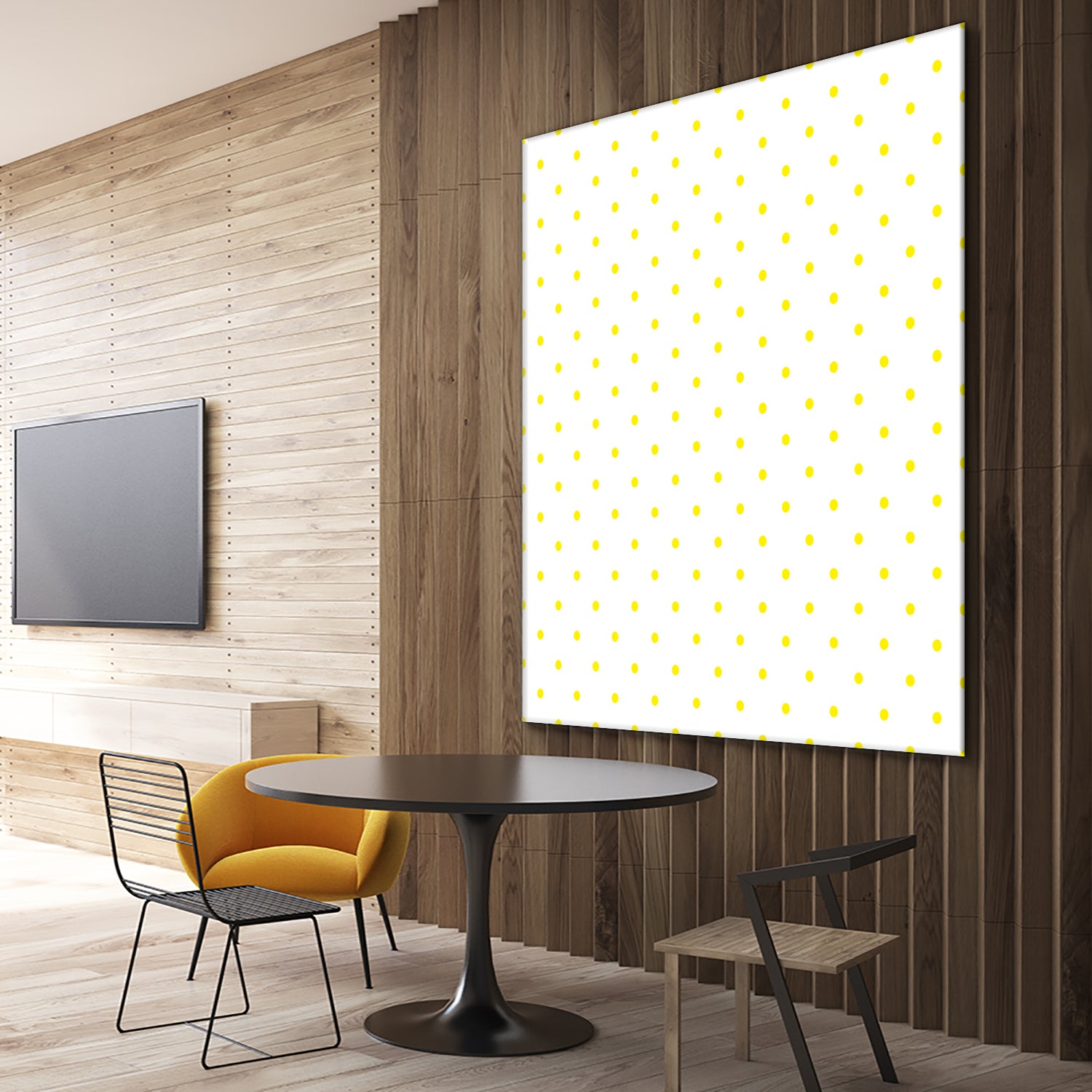 Small Yellow Polka Dots Pattern by David Kessler on GIANT ART - yellow digital painting