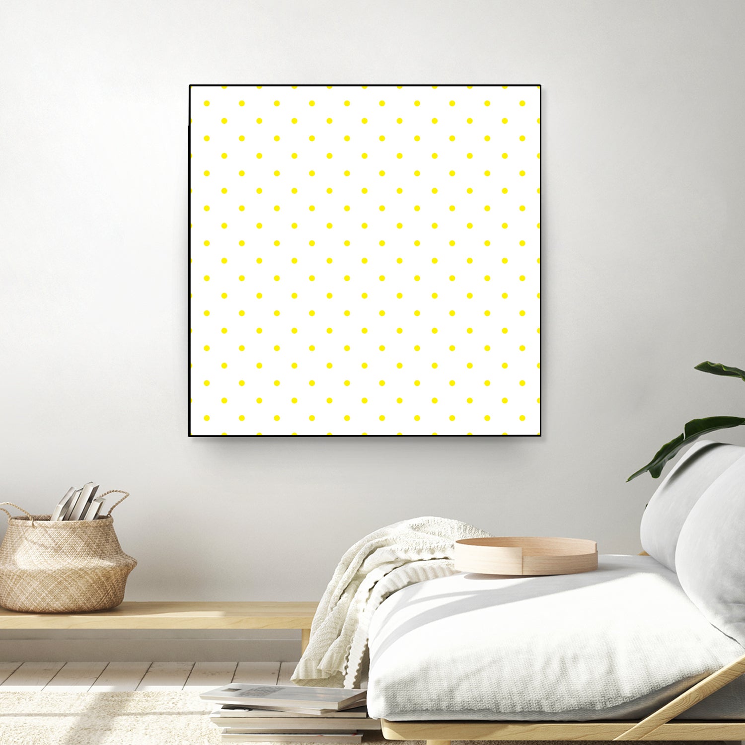 Small Yellow Polka Dots Pattern by David Kessler on GIANT ART - yellow digital painting