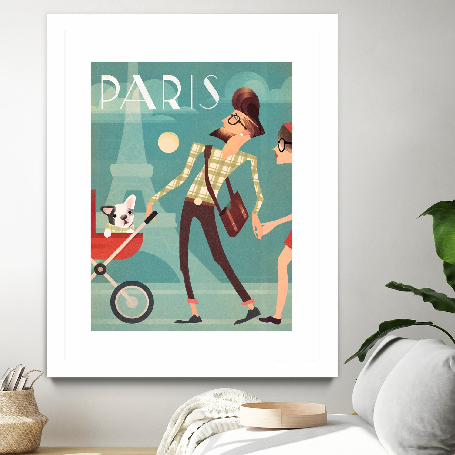 Paris Vintage Travel by Martin Wickstrom on GIANT ART - blue digital painting