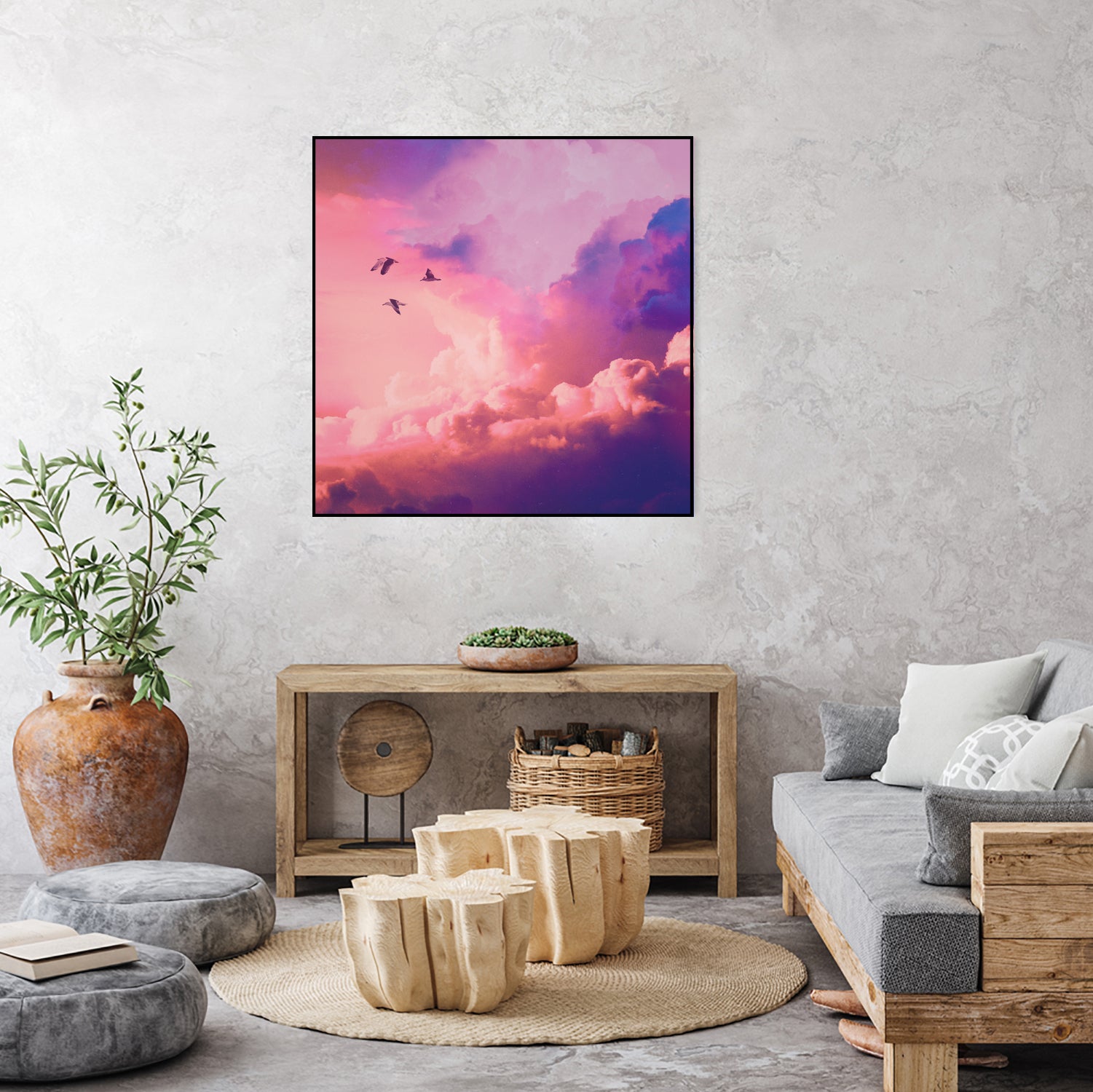 Oil of angels by Jorge Luis Miraldo on GIANT ART - pink digital painting