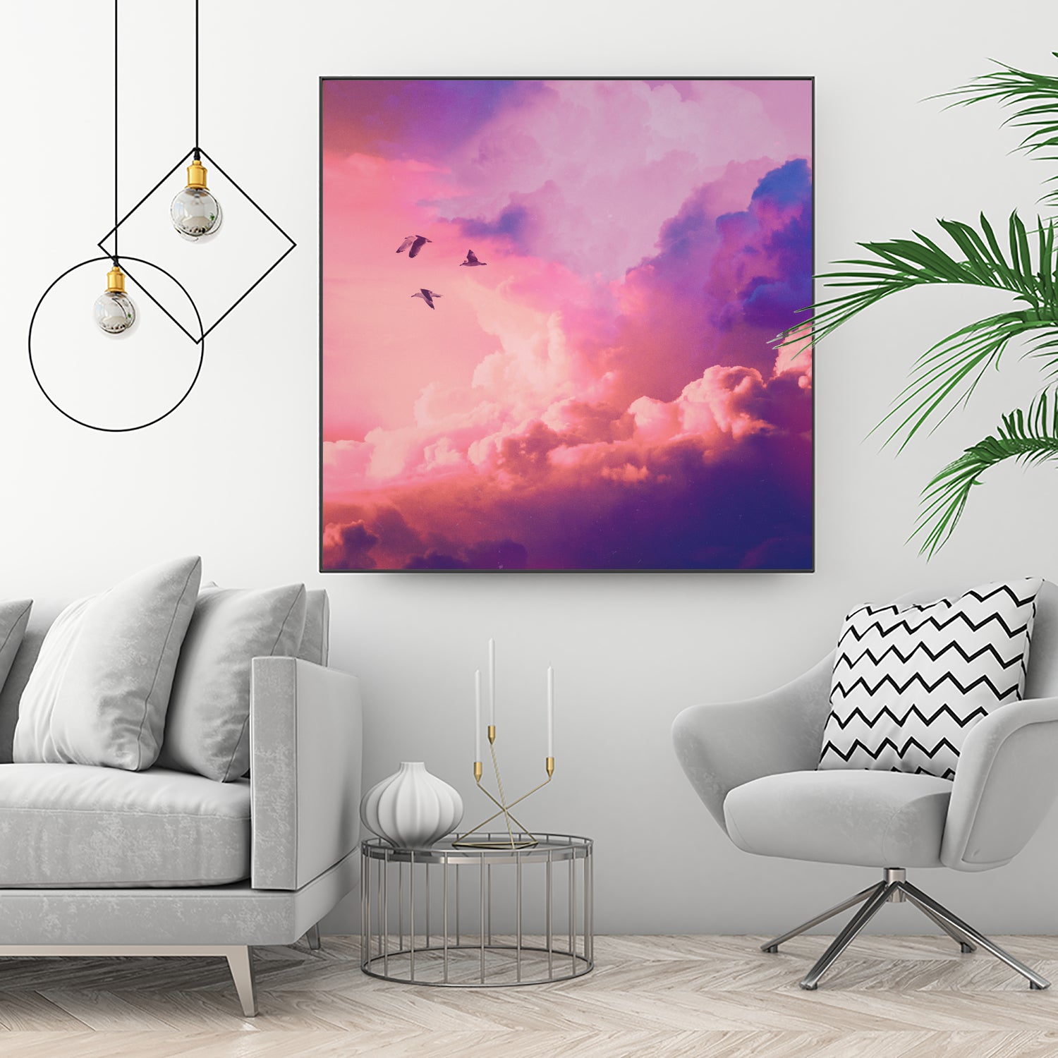 Oil of angels by Jorge Luis Miraldo on GIANT ART - pink digital painting