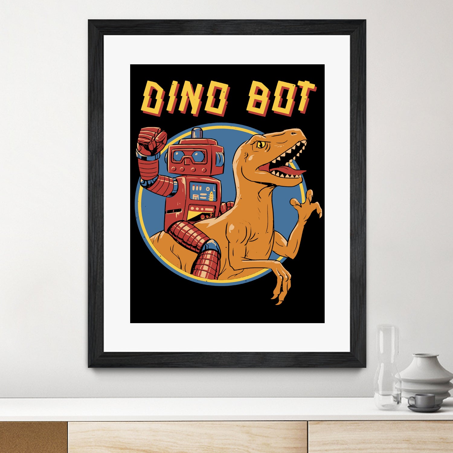 Dino Bot by Vincent Trinidad on GIANT ART - black digital painting