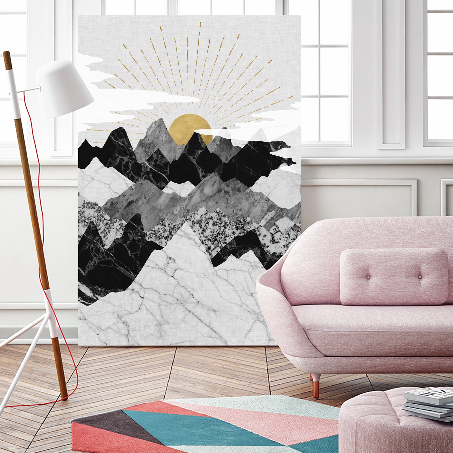 Sun Rise by Christina Shek on GIANT ART - gray digital drawing