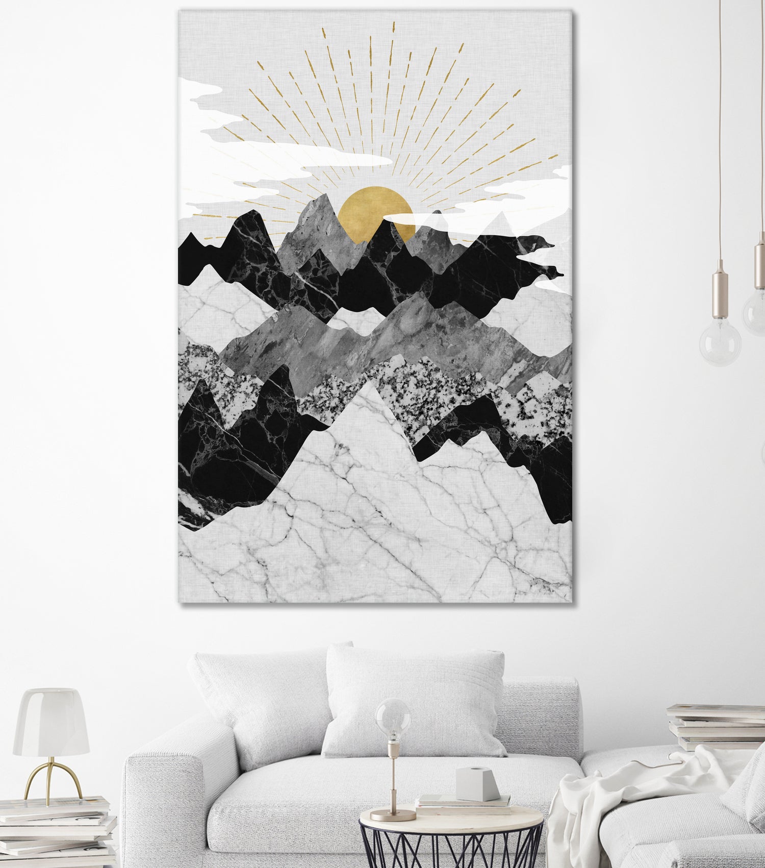 Sun Rise by Christina Shek on GIANT ART - gray digital drawing