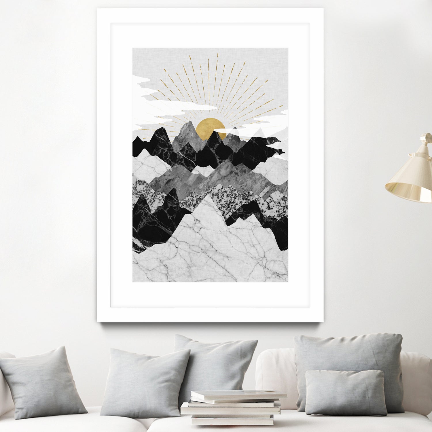 Sun Rise by Christina Shek on GIANT ART - gray digital drawing