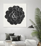 Black Marble Succulent Plant by amini 54 on GIANT ART - black digital painting