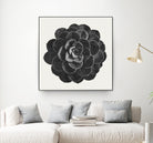 Black Marble Succulent Plant by amini 54 on GIANT ART - black digital painting