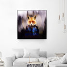 Cool Fox by Ali Gulec on GIANT ART - black digital drawing