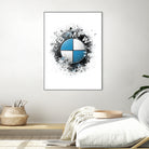 BMW Logo splatter painting by Jurijs Permanickis on GIANT ART - white digital painting