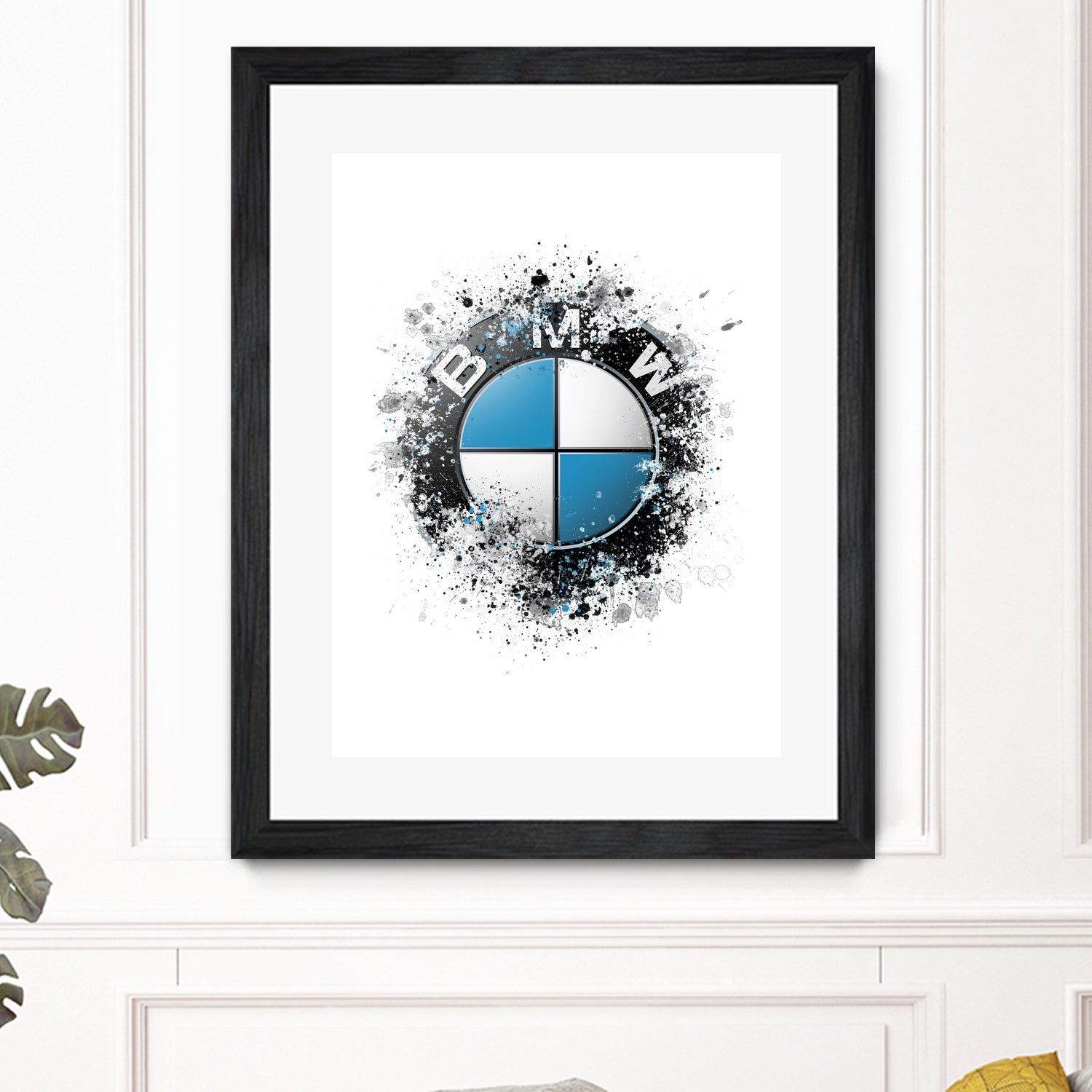 BMW Logo splatter painting by Jurijs Permanickis on GIANT ART - white digital painting