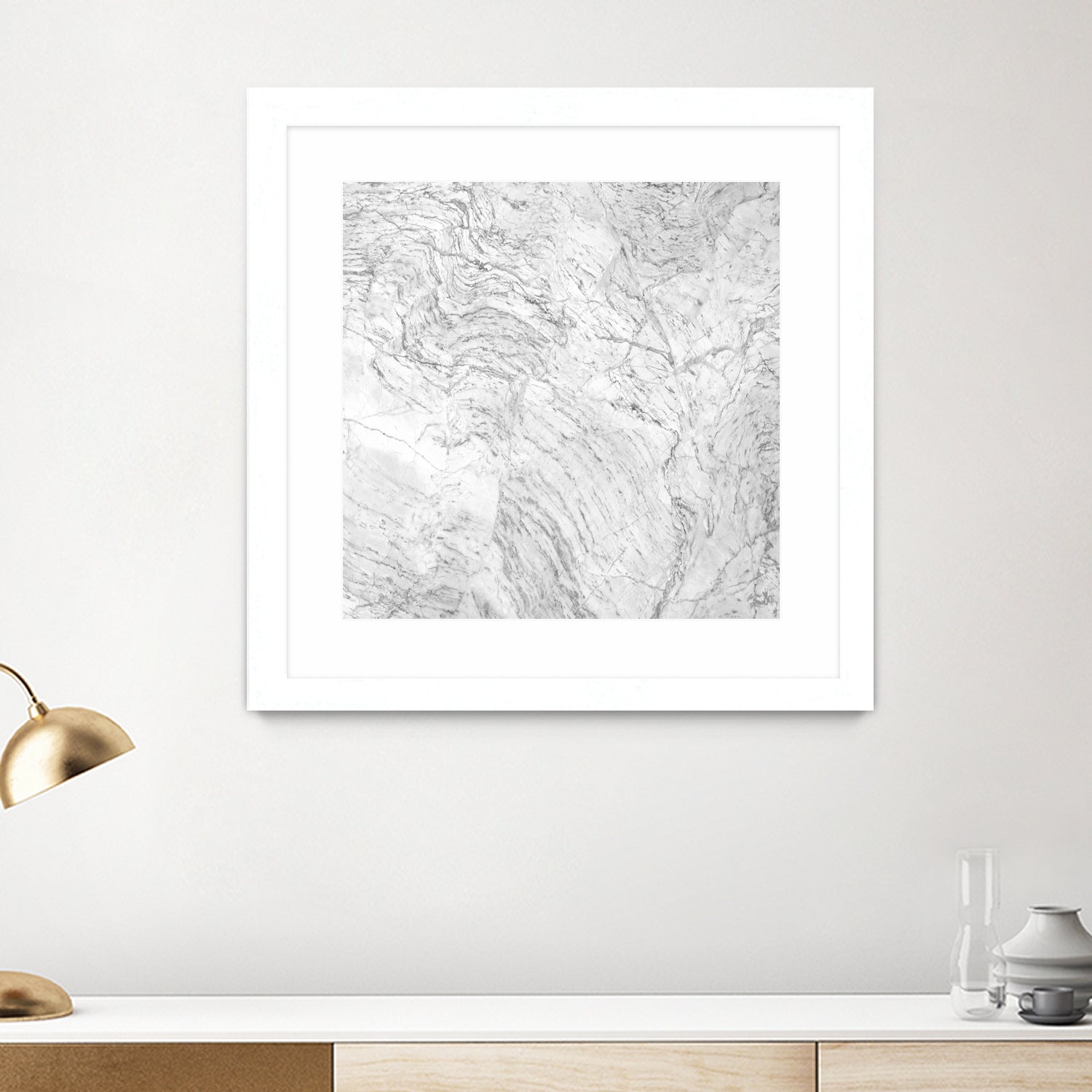 White Marble IV by amini 54 on GIANT ART - white photo manipulation