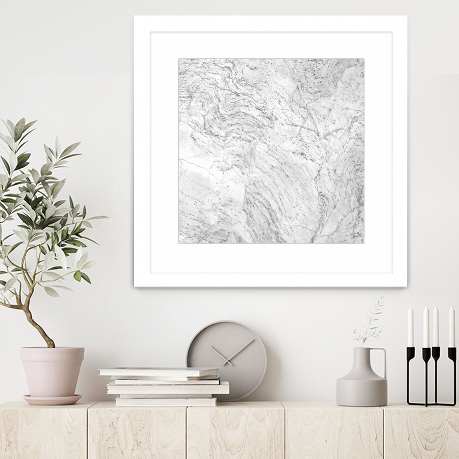 White Marble IV by amini 54 on GIANT ART - white photo manipulation