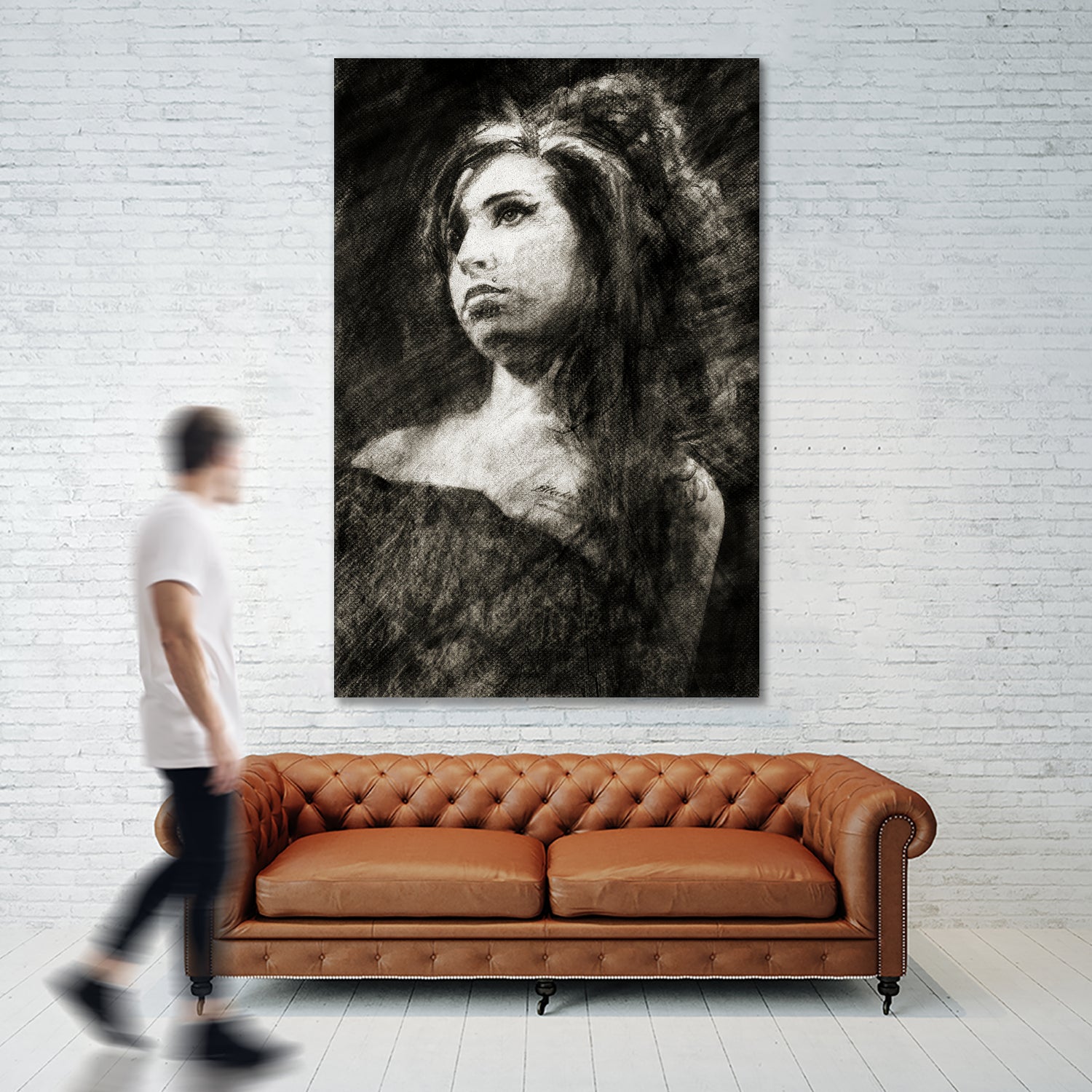 Amy Winehouse by Allan Burch on GIANT ART - black digital drawing