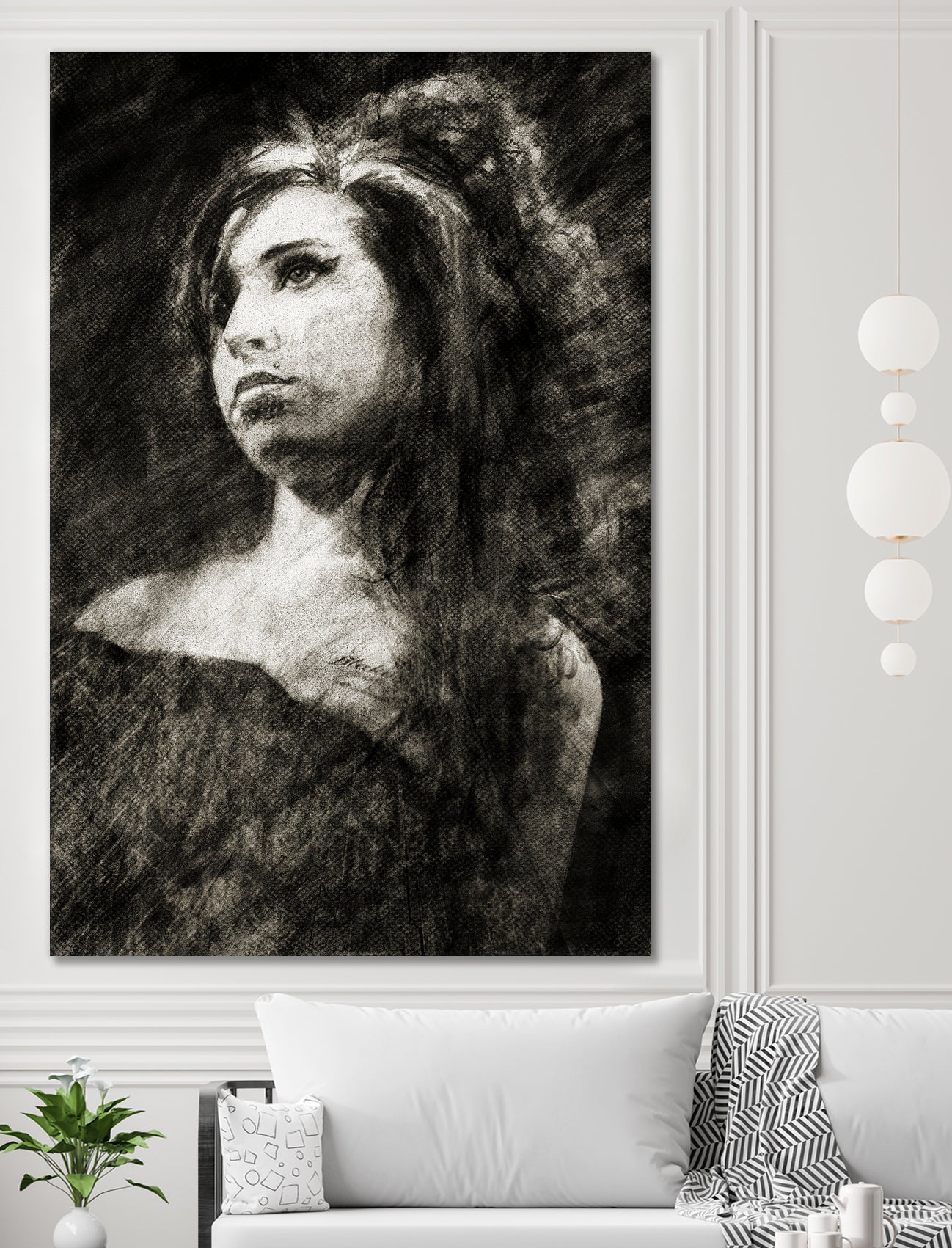 Amy Winehouse by Allan Burch on GIANT ART - black digital drawing