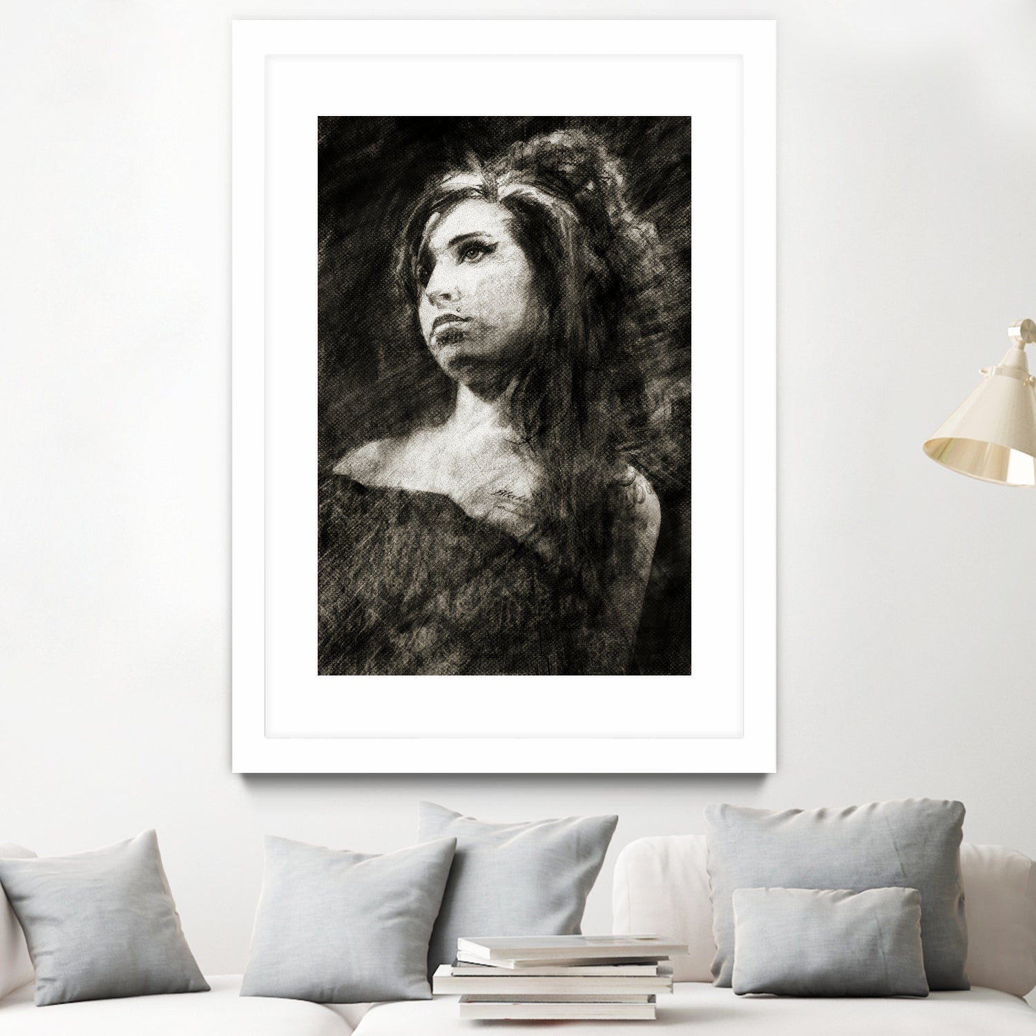 Amy Winehouse by Allan Burch on GIANT ART - black digital drawing