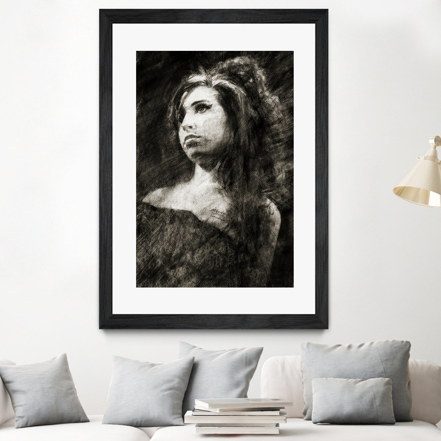 Amy Winehouse by Allan Burch on GIANT ART - black digital drawing