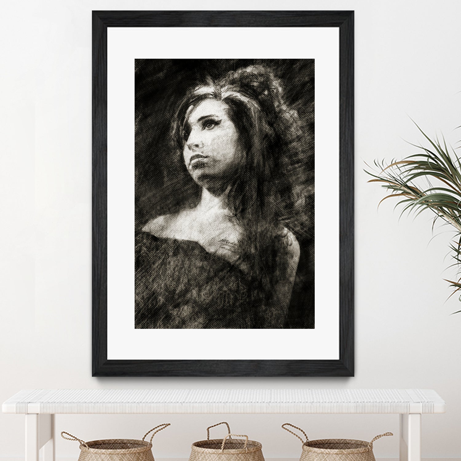 Amy Winehouse by Allan Burch on GIANT ART - black digital drawing