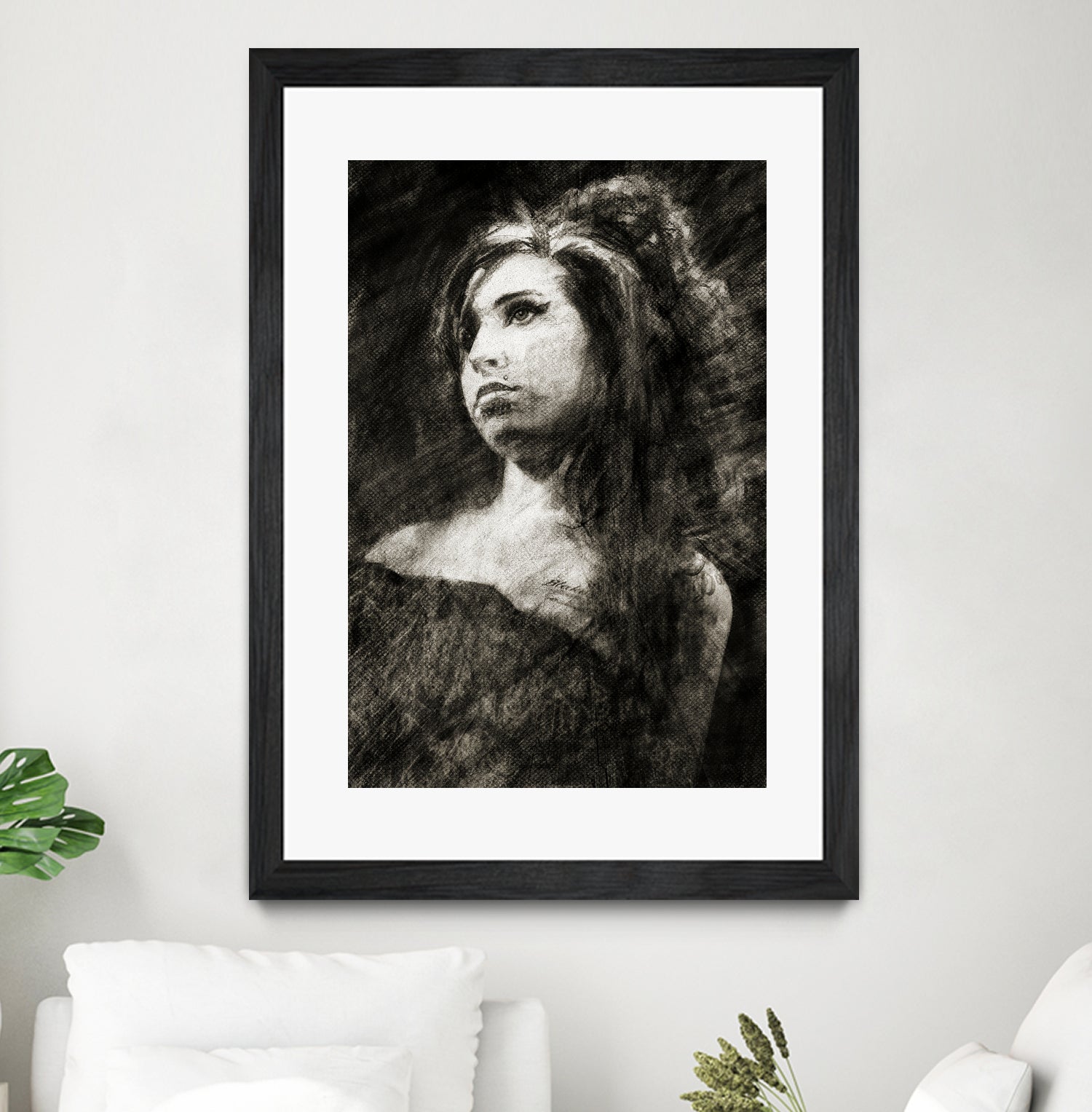 Amy Winehouse by Allan Burch on GIANT ART - black digital drawing