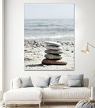 Pebble Balance On The Beach by IOANNA PAPANIKOLAOU on GIANT ART - gray photo illustration