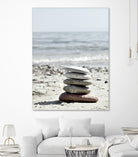 Pebble Balance On The Beach by IOANNA PAPANIKOLAOU on GIANT ART - gray photo illustration