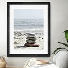 Pebble Balance On The Beach by IOANNA PAPANIKOLAOU on GIANT ART - gray photo illustration