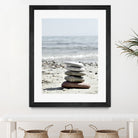 Pebble Balance On The Beach by IOANNA PAPANIKOLAOU on GIANT ART - gray photo illustration