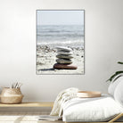 Pebble Balance On The Beach by IOANNA PAPANIKOLAOU on GIANT ART - gray photo illustration