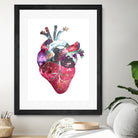 Superstar Heart by Bianca Green on GIANT ART - fuchsia mixed media