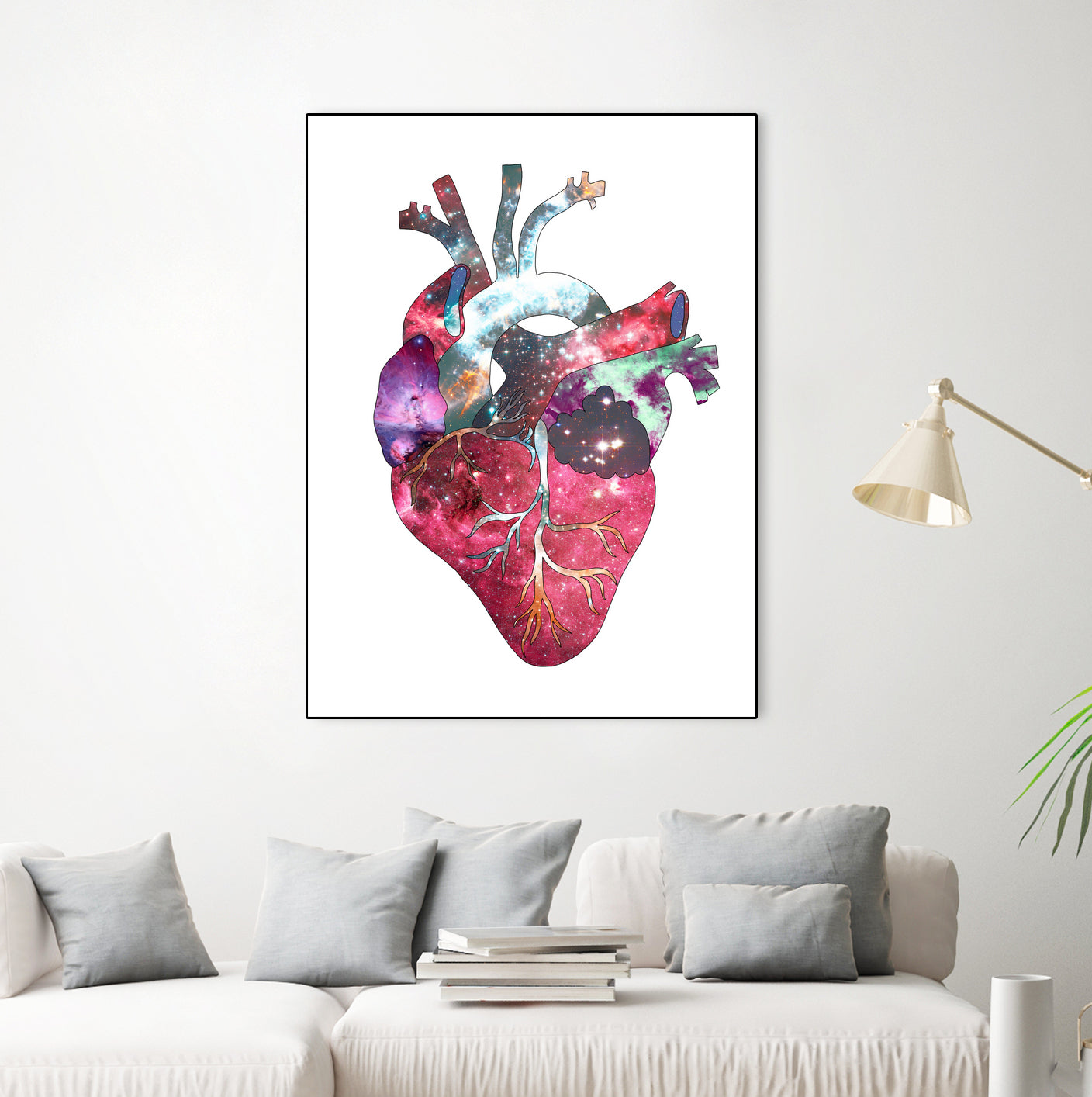 Superstar Heart by Bianca Green on GIANT ART - fuchsia mixed media