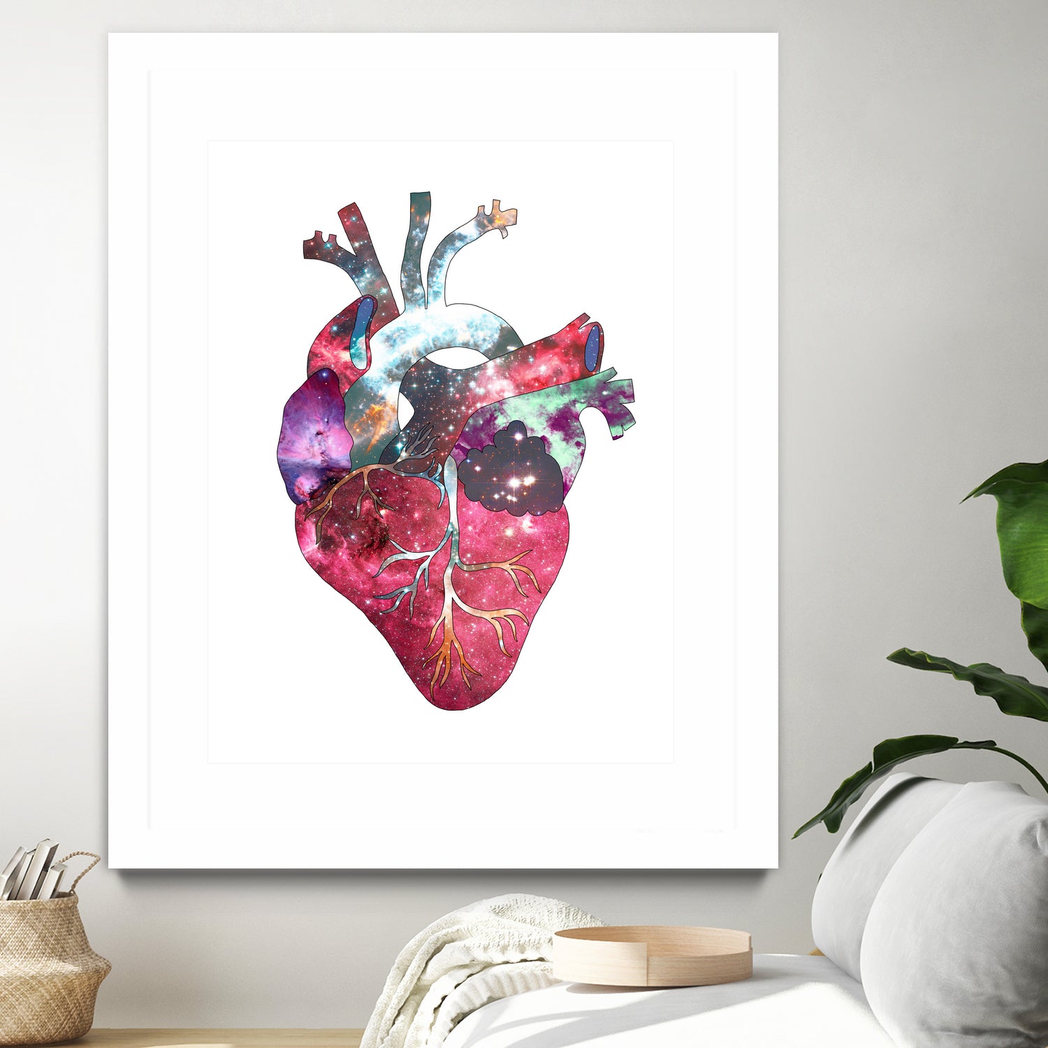 Superstar Heart by Bianca Green on GIANT ART - fuchsia mixed media