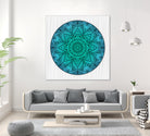 Mandala Aqua by Georgi Zhelyazkov on GIANT ART - blue vector illustration