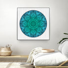 Mandala Aqua by Georgi Zhelyazkov on GIANT ART - blue vector illustration