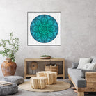 Mandala Aqua by Georgi Zhelyazkov on GIANT ART - blue vector illustration