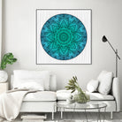 Mandala Aqua by Georgi Zhelyazkov on GIANT ART - blue vector illustration