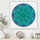 Mandala Aqua by Georgi Zhelyazkov on GIANT ART - blue vector illustration