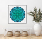 Mandala Aqua by Georgi Zhelyazkov on GIANT ART - blue vector illustration