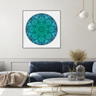 Mandala Aqua by Georgi Zhelyazkov on GIANT ART - blue vector illustration