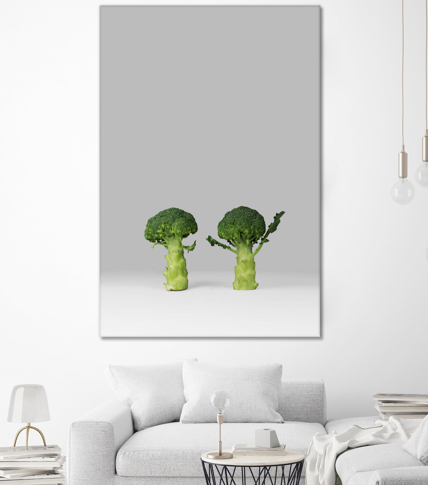 Arguing Broccolis by Anders Wasser on GIANT ART - gray photo illustration